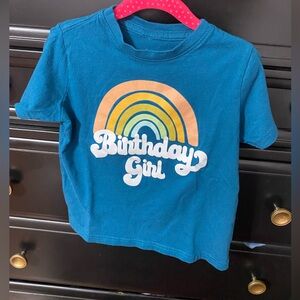 Teal girl birthday shirt
